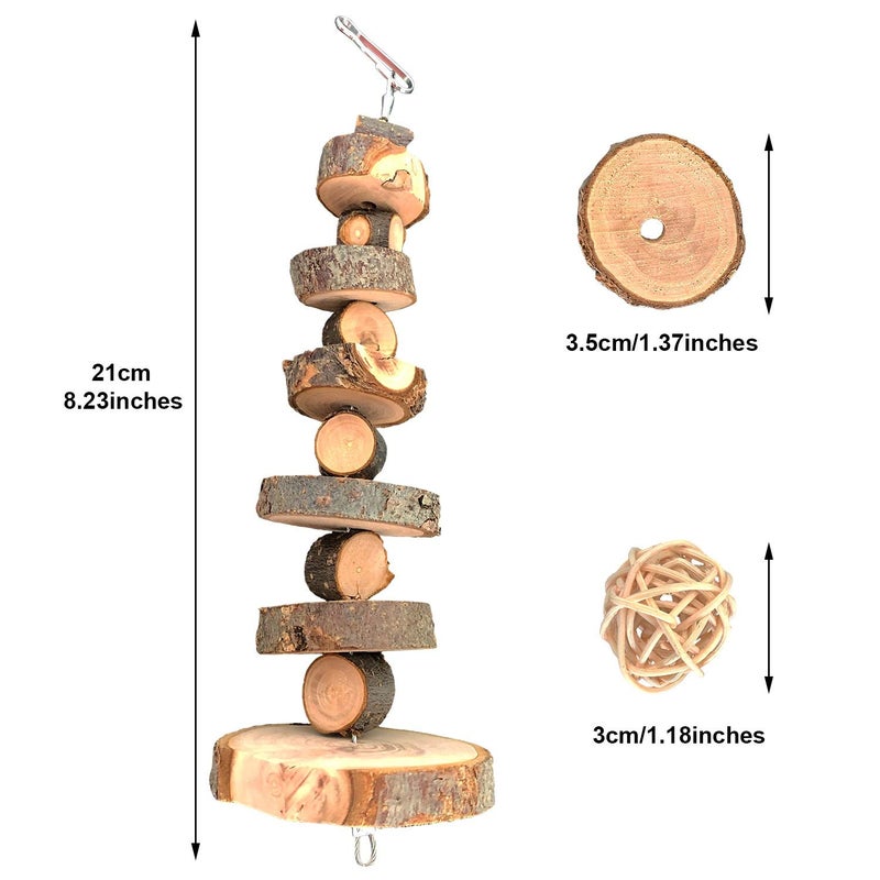 S-Mechanic Bunny Chew Toys Natural Apple Wood Small Animal Chew Toys for Rabbits Chinchilla Hamsters Guinea Pigs Gerbils (Pack 1) - Image 2